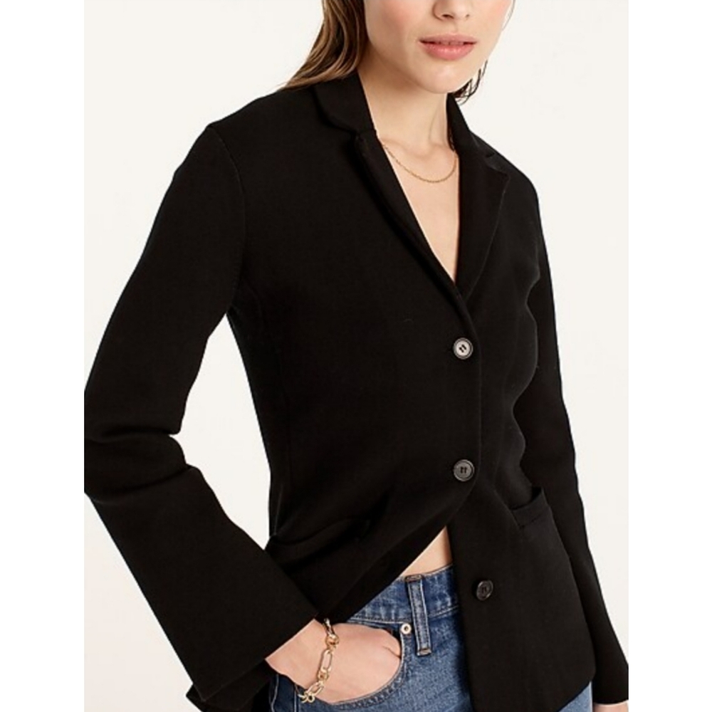 18. J.Crew Cinched-waist sweater-blazer - Picture 4 of 10